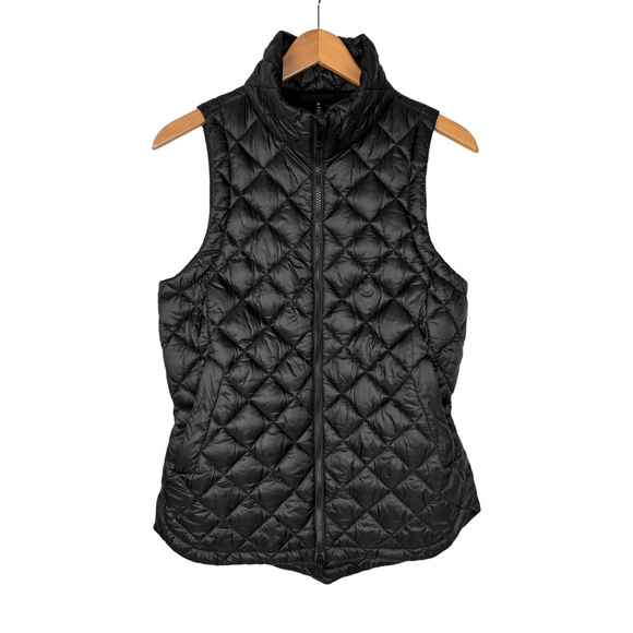 Athleta Womens Whisper Featherless Vest Black Quilted Water Repellent Puffer - Picture 2 of 11